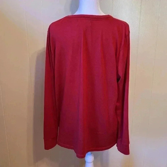 Rae Dunn Long Sleeve Red Shirt with Cheer on the Front. Size Large. - Picture 2 of 9
